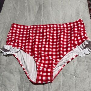 Red Gingham Bikini Bottom